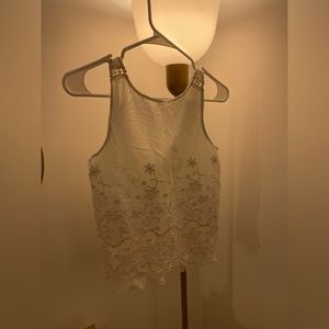 White eyelet top from Urban Outfitters - cute open back